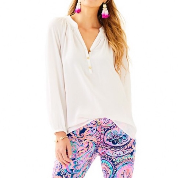 Lilly Pulitzer Tops - Lilly Pulitzer Elsa Silk Blouse